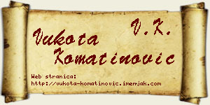 Vukota Komatinović vizit kartica